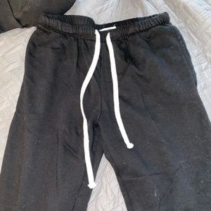 black sweatpants